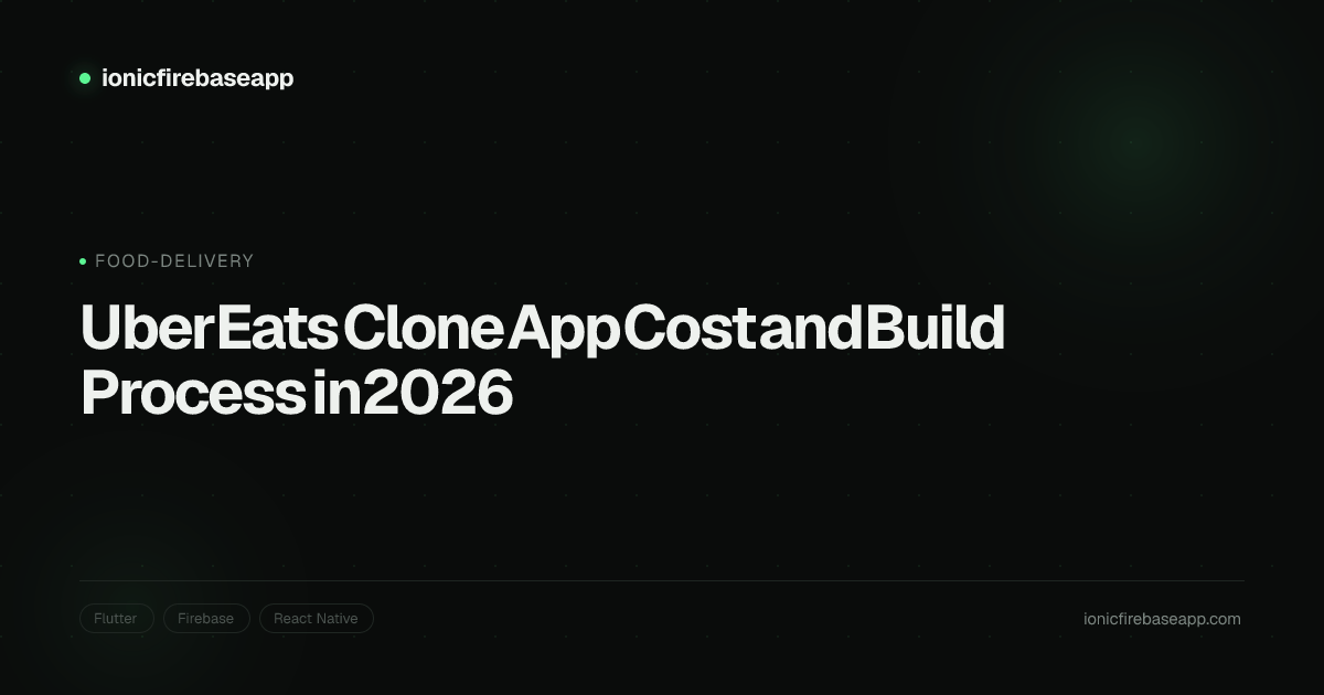 Uber Eats Clone App Cost and Build Process in 2026
